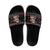 Skull Couple Christmas Slide Sandals Xmas Holiday Patterns - Wonder Print Shop