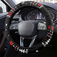 Skull Couple Christmas Steering Wheel Cover Xmas Holiday Patterns - Wonder Print Shop