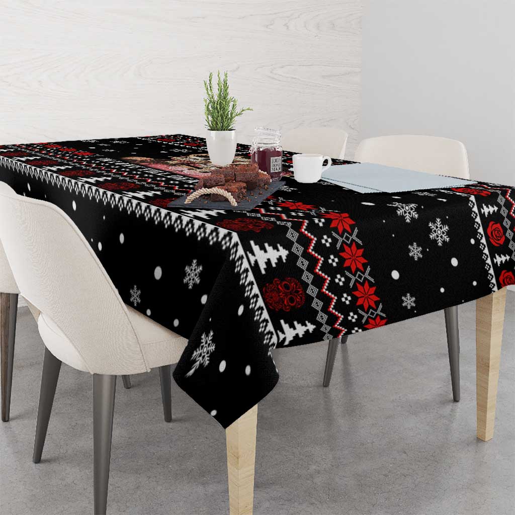 Skull Couple Christmas Tablecloth Xmas Holiday Patterns - Wonder Print Shop
