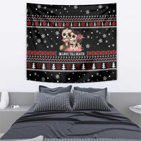 Skull Couple Christmas Tapestry Xmas Holiday Patterns - Wonder Print Shop
