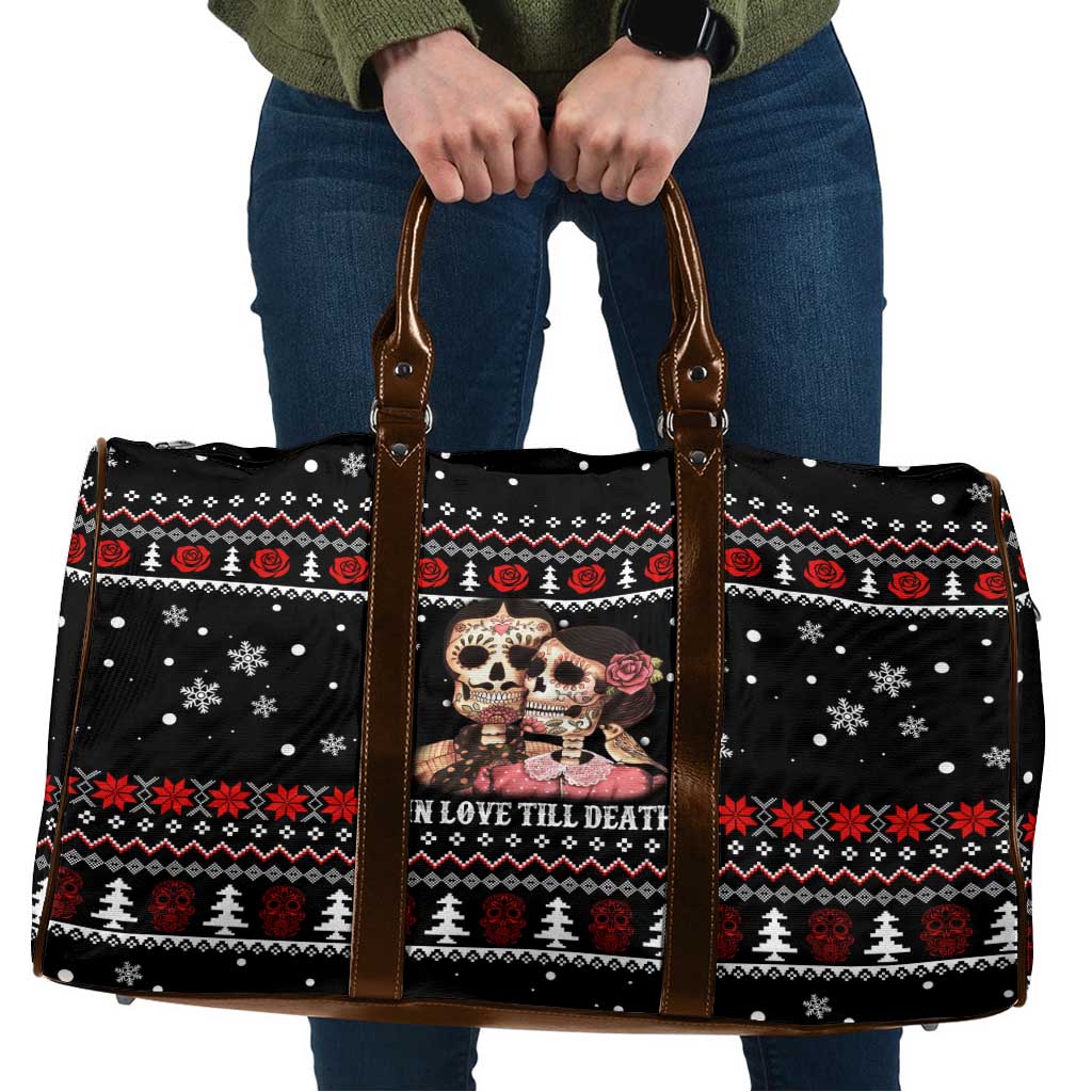 Skull Couple Christmas Travel Bag Xmas Holiday Patterns - Wonder Print Shop