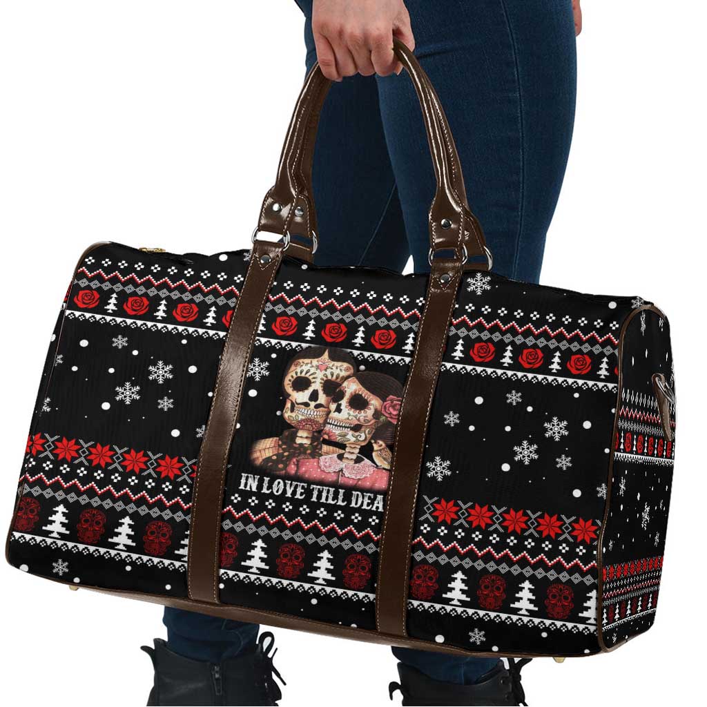 Skull Couple Christmas Travel Bag Xmas Holiday Patterns - Wonder Print Shop