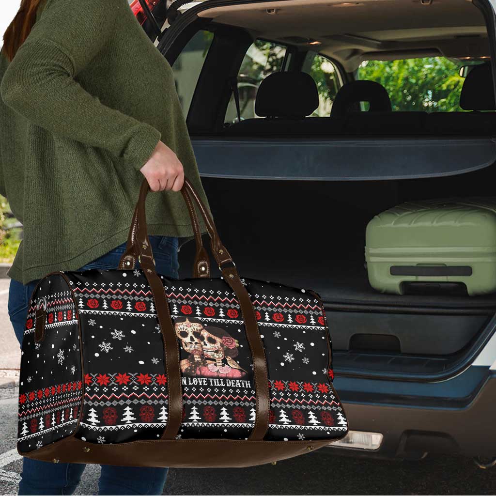 Skull Couple Christmas Travel Bag Xmas Holiday Patterns - Wonder Print Shop