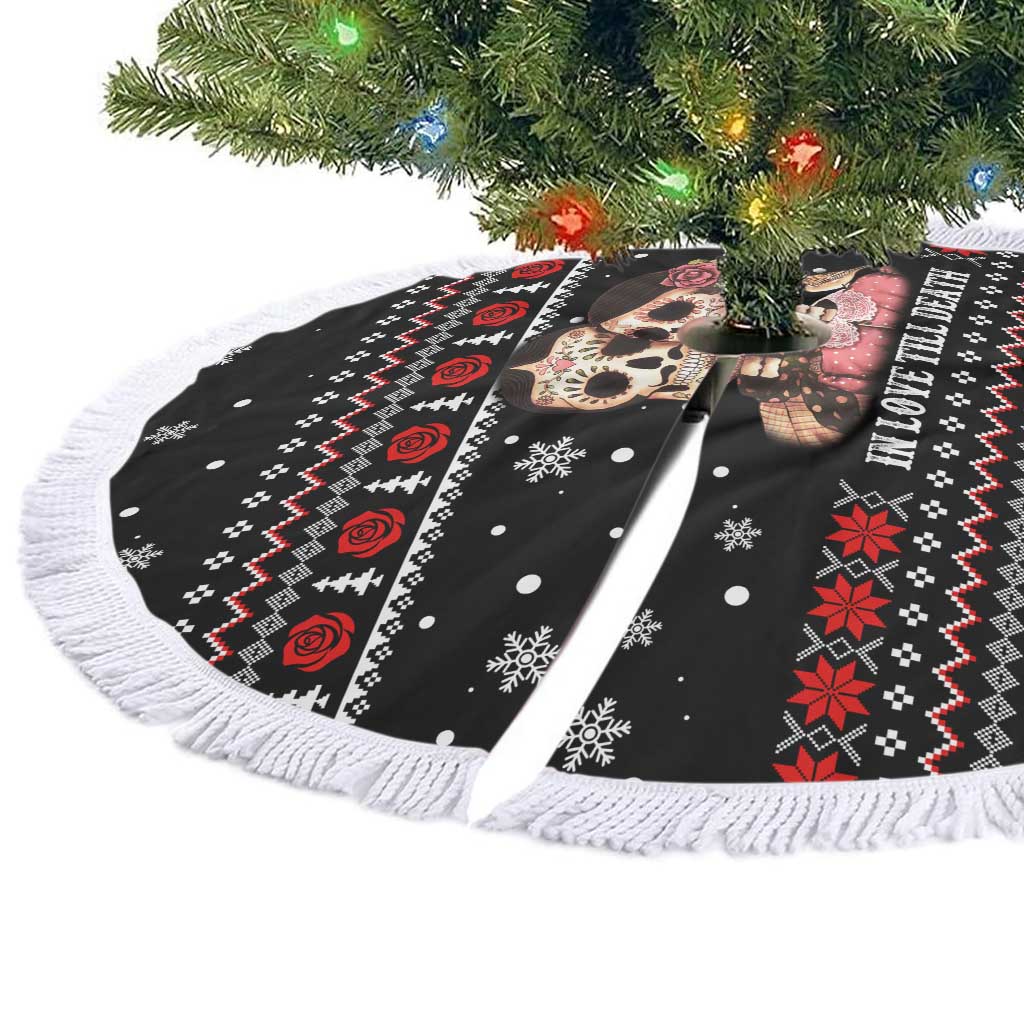 Skull Couple Christmas Tree Skirt Xmas Holiday Patterns - Wonder Print Shop