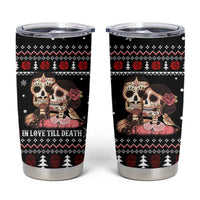 Skull Couple Christmas Tumbler Cup Xmas Holiday Patterns - Wonder Print Shop