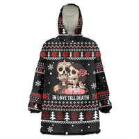 Skull Couple Christmas Wearable Blanket Hoodie Xmas Holiday Patterns - Wonder Print Shop