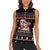 Skull Couple Christmas Women Sleeveless Polo Shirt Xmas Holiday Patterns - Wonder Print Shop