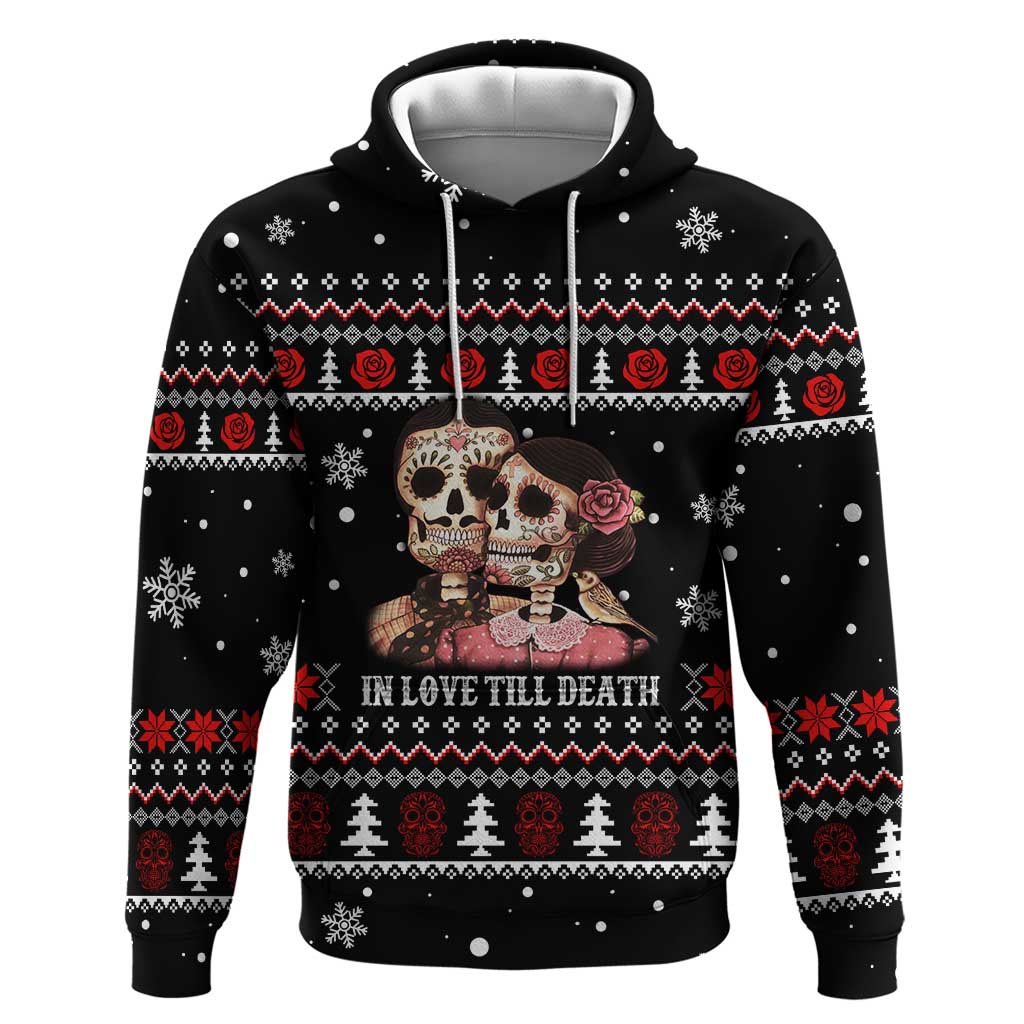 Skull Couple Christmas Zip Hoodie Xmas Holiday Patterns - Wonder Print Shop