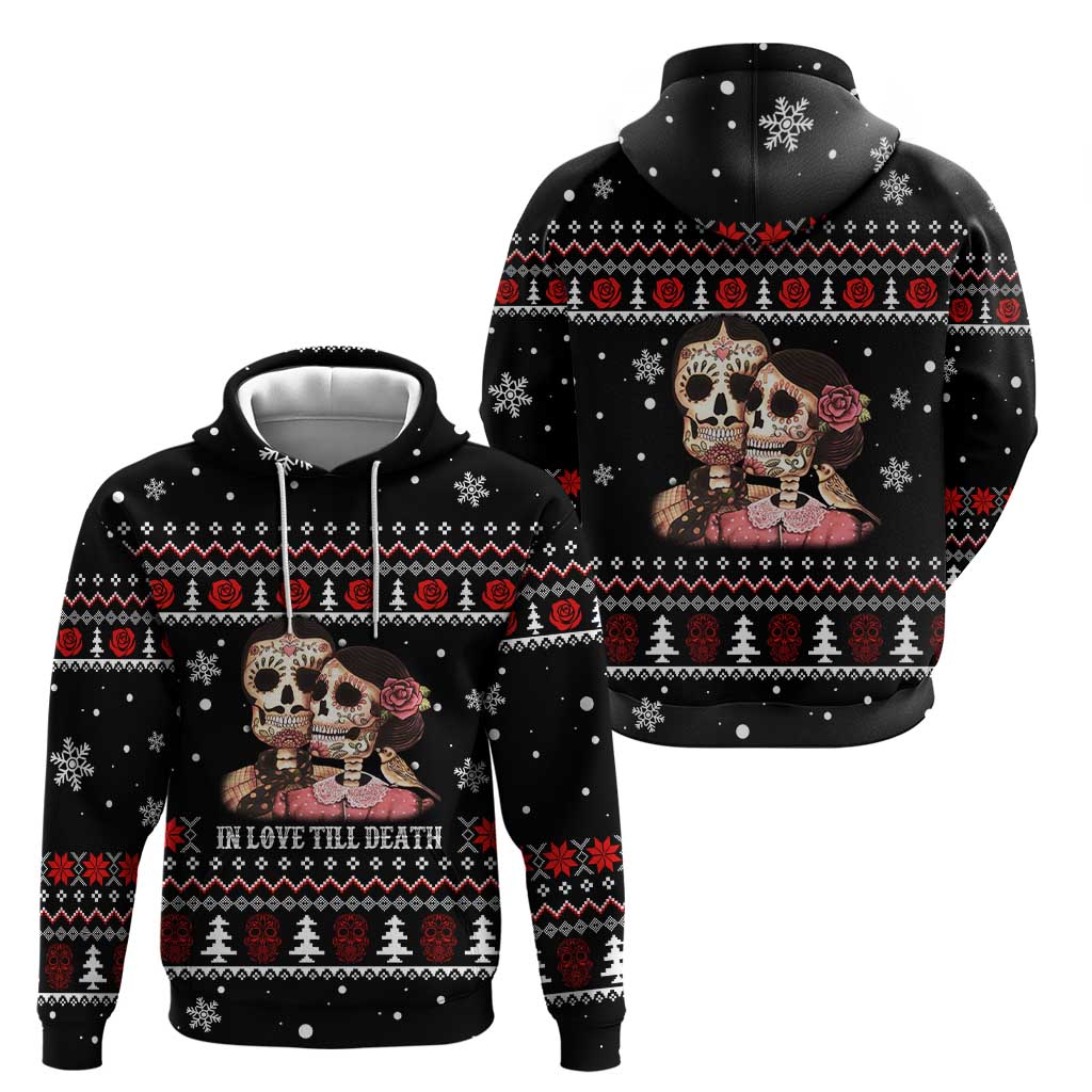 Skull Couple Christmas Zip Hoodie Xmas Holiday Patterns - Wonder Print Shop