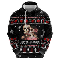 Skull Couple Christmas Zip Hoodie Xmas Holiday Patterns - Wonder Print Shop