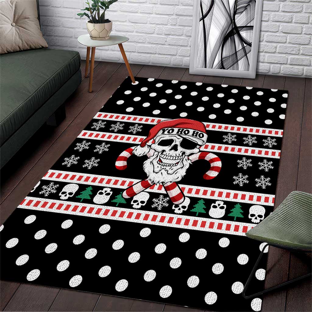 Skull Creepmas Christmas Yall Christmas Area Rug Xmas Holiday Patterns - Wonder Print Shop