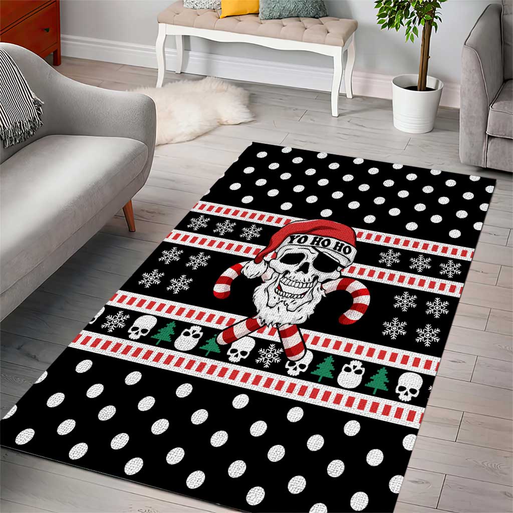 Skull Creepmas Christmas Yall Christmas Area Rug Xmas Holiday Patterns - Wonder Print Shop