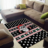 Skull Creepmas Christmas Yall Christmas Area Rug Xmas Holiday Patterns - Wonder Print Shop