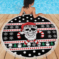 Skull Creepmas Christmas Yall Christmas Beach Blanket Xmas Holiday Patterns - Wonder Print Shop