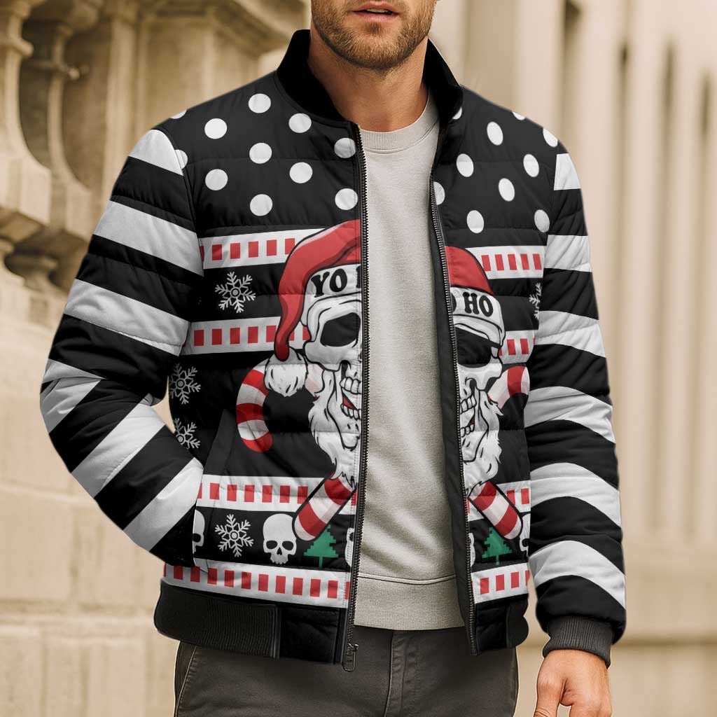 Skull Creepmas Christmas Yall Christmas Bomber Puffer Jacket Xmas Holiday Patterns - Wonder Print Shop
