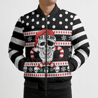 Skull Creepmas Christmas Yall Christmas Bomber Puffer Jacket Xmas Holiday Patterns - Wonder Print Shop