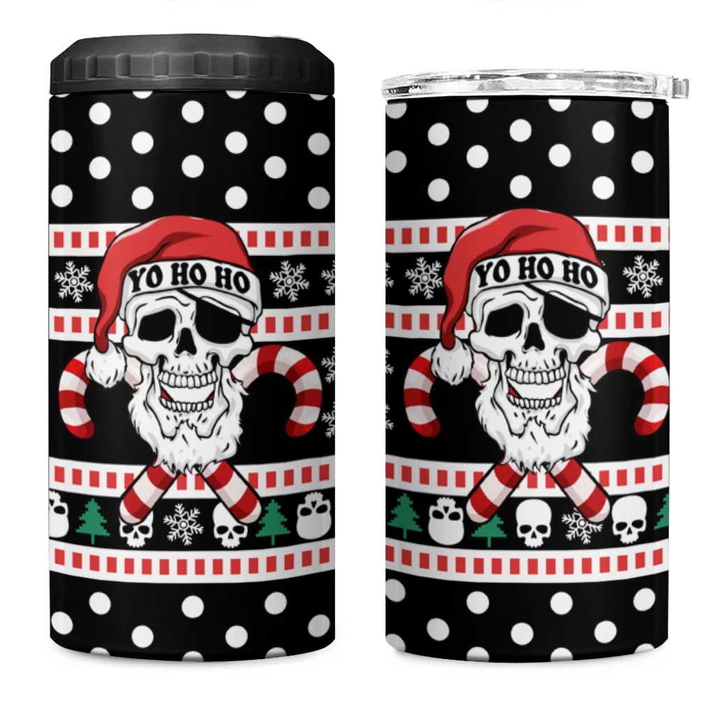 Skull Creepmas Christmas Yall Christmas 4 in 1 Can Cooler Tumbler Xmas Holiday Patterns - Wonder Print Shop