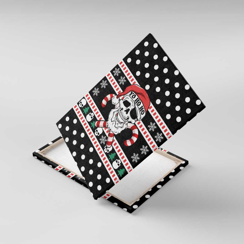 Skull Creepmas Christmas Yall Christmas Canvas Wall Art Xmas Holiday Patterns - Wonder Print Shop