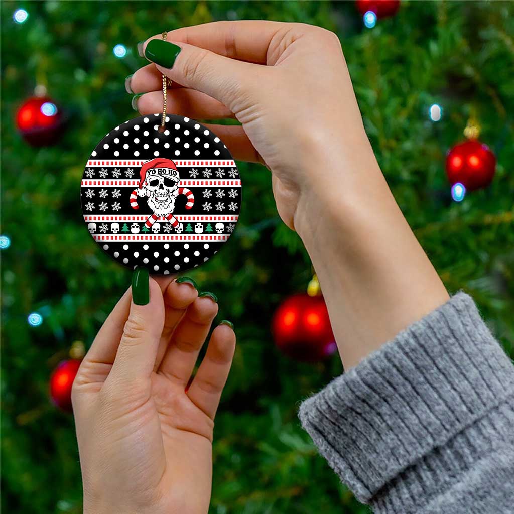 Skull Creepmas Christmas Yall Christmas Ceramic Ornament Xmas Holiday Patterns - Wonder Print Shop