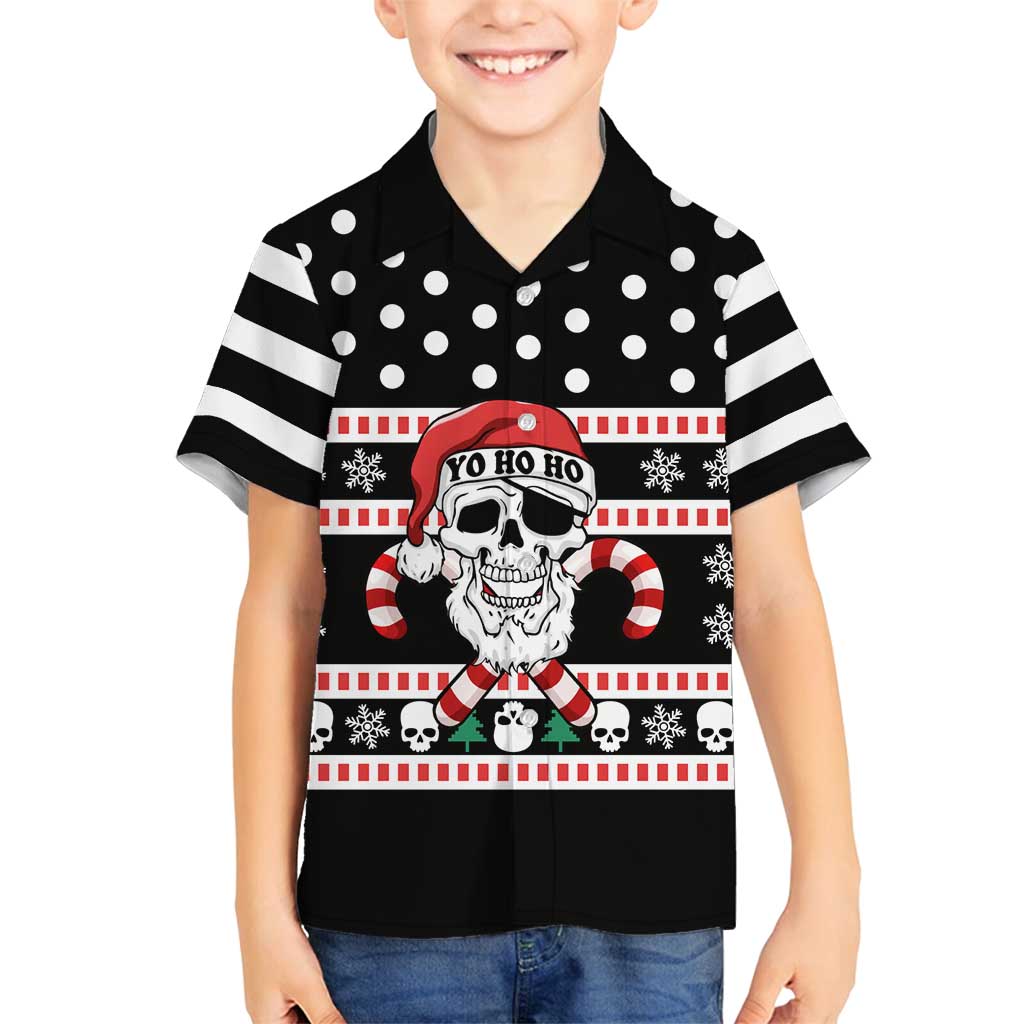 Skull Creepmas Christmas Yall Christmas Family Matching Long Sleeve Bodycon Dress and Hawaiian Shirt Xmas Holiday Patterns - Wonder Print Shop