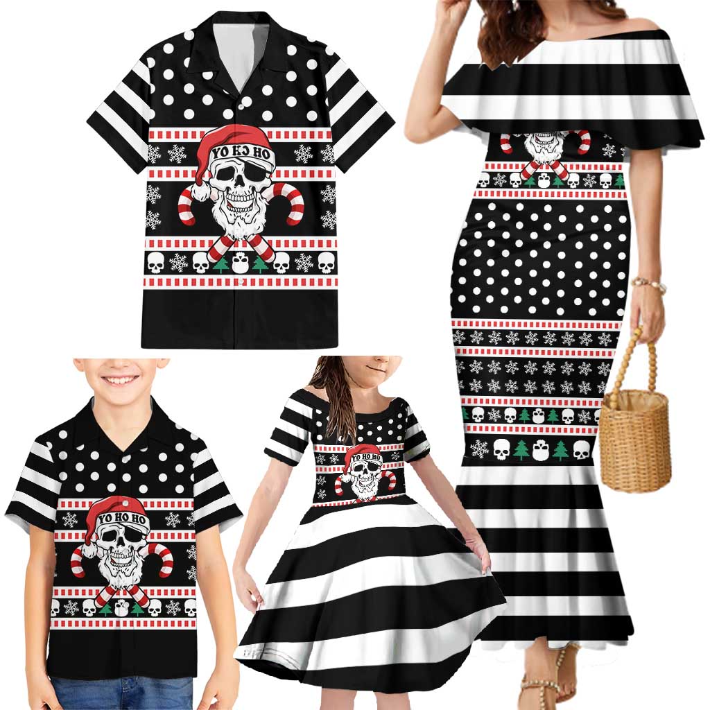 Skull Creepmas Christmas Yall Christmas Family Matching Mermaid Dress and Hawaiian Shirt Xmas Holiday Patterns - Wonder Print Shop