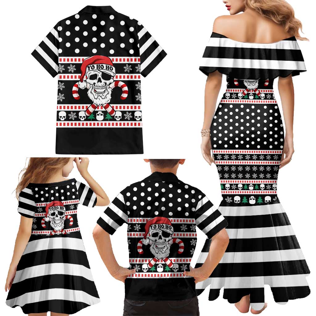 Skull Creepmas Christmas Yall Christmas Family Matching Mermaid Dress and Hawaiian Shirt Xmas Holiday Patterns - Wonder Print Shop