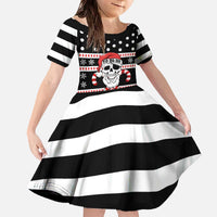 Skull Creepmas Christmas Yall Christmas Family Matching Off The Shoulder Long Sleeve Dress and Hawaiian Shirt Xmas Holiday Patterns - Wonder Print Shop