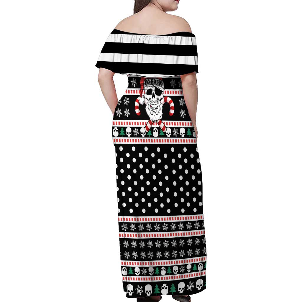 Skull Creepmas Christmas Yall Christmas Family Matching Off Shoulder Maxi Dress and Hawaiian Shirt Xmas Holiday Patterns - Wonder Print Shop