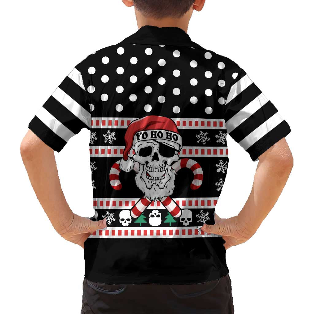 Skull Creepmas Christmas Yall Christmas Family Matching Off Shoulder Short Dress and Hawaiian Shirt Xmas Holiday Patterns - Wonder Print Shop