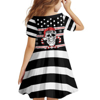 Skull Creepmas Christmas Yall Christmas Family Matching Off Shoulder Short Dress and Hawaiian Shirt Xmas Holiday Patterns - Wonder Print Shop