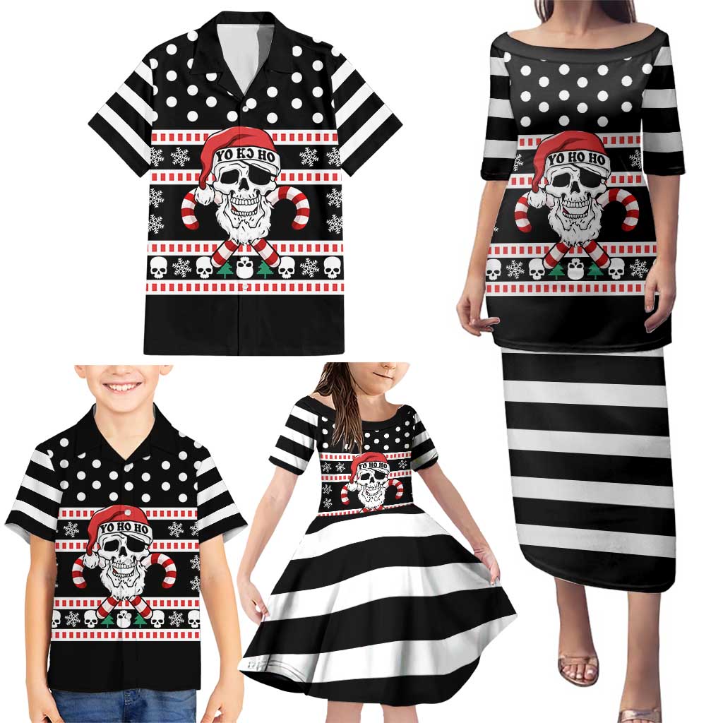 Skull Creepmas Christmas Yall Christmas Family Matching Puletasi and Hawaiian Shirt Xmas Holiday Patterns - Wonder Print Shop