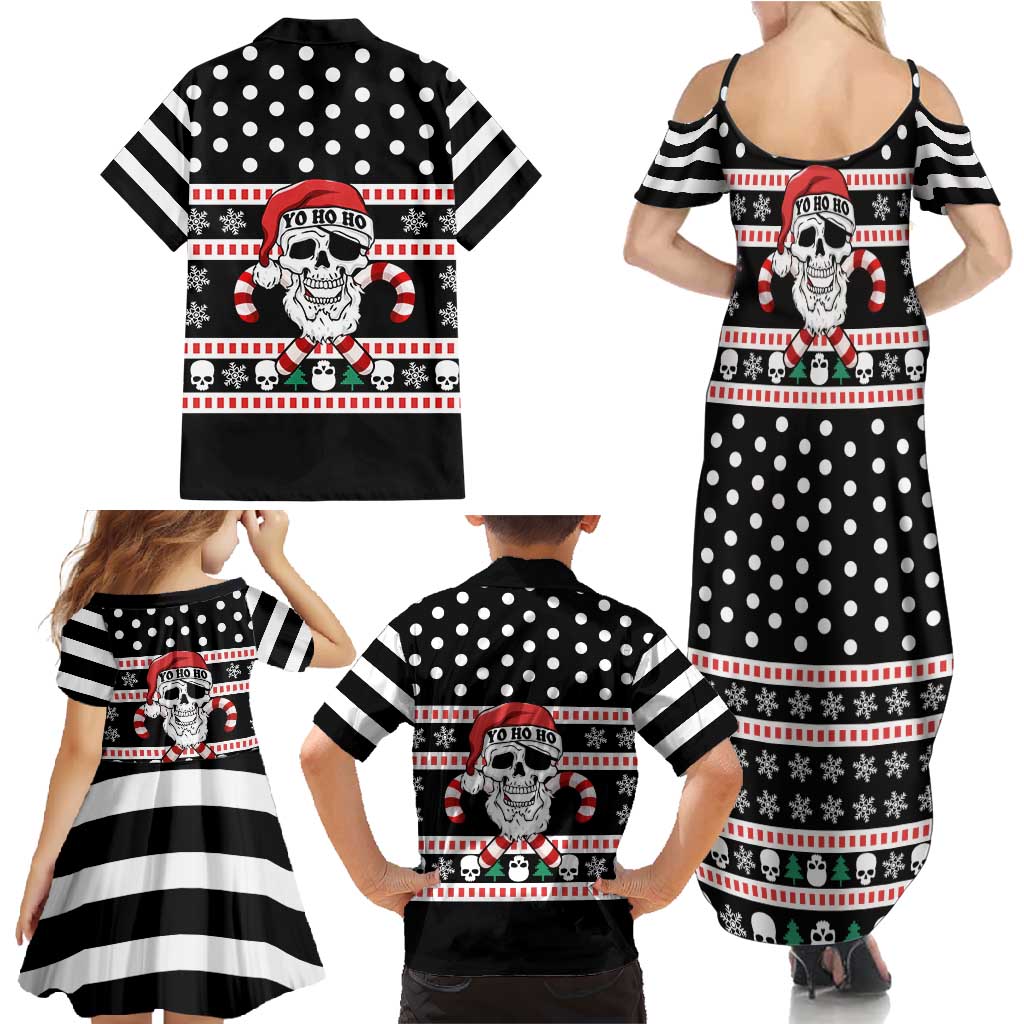 Skull Creepmas Christmas Yall Christmas Family Matching Summer Maxi Dress and Hawaiian Shirt Xmas Holiday Patterns - Wonder Print Shop