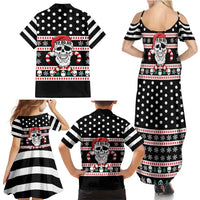 Skull Creepmas Christmas Yall Christmas Family Matching Summer Maxi Dress and Hawaiian Shirt Xmas Holiday Patterns - Wonder Print Shop
