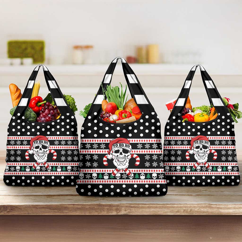 Skull Creepmas Christmas Yall Christmas Grocery Bag Xmas Holiday Patterns - Wonder Print Shop