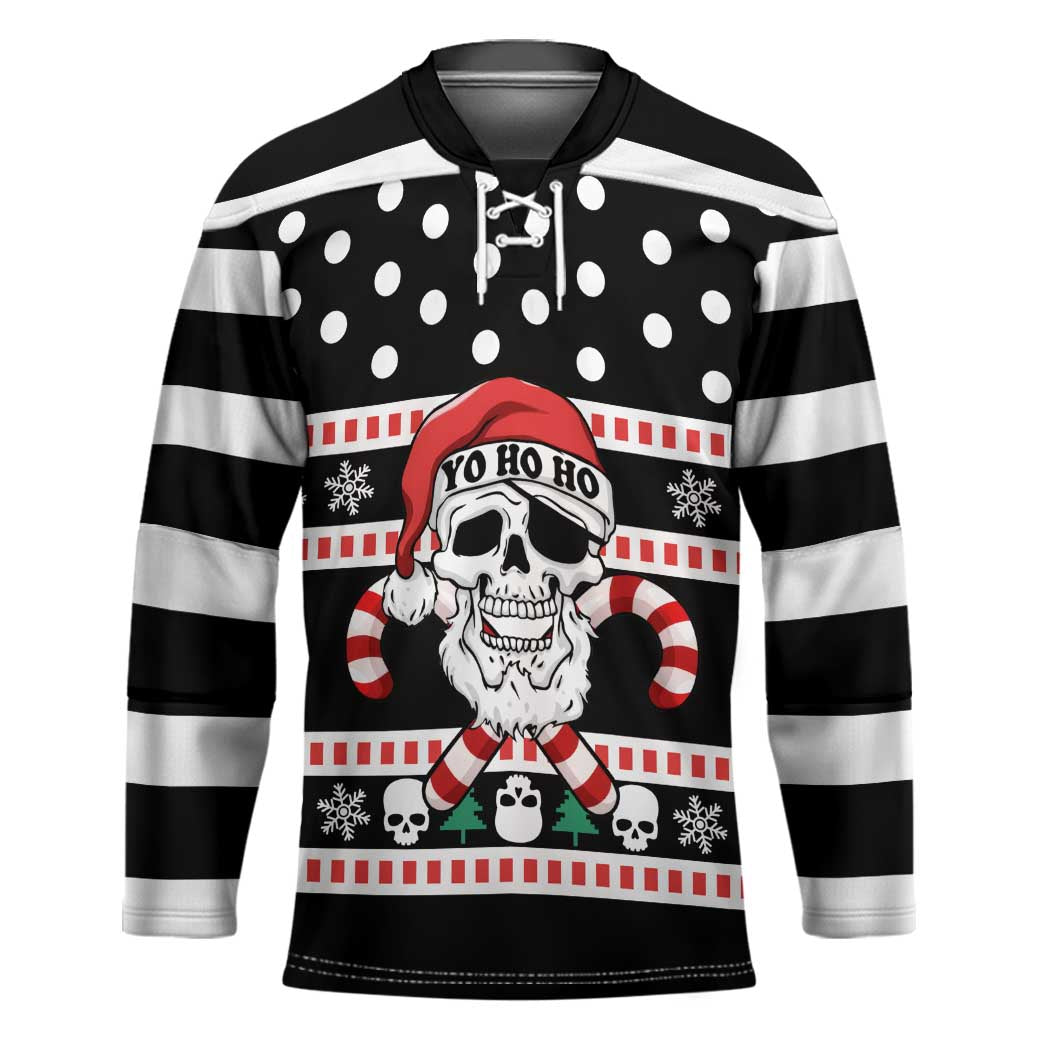 Skull Creepmas Christmas Yall Christmas Hockey Jersey Xmas Holiday Patterns - Wonder Print Shop