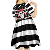 Skull Creepmas Christmas Yall Christmas Kid Short Sleeve Dress Xmas Holiday Patterns - Wonder Print Shop