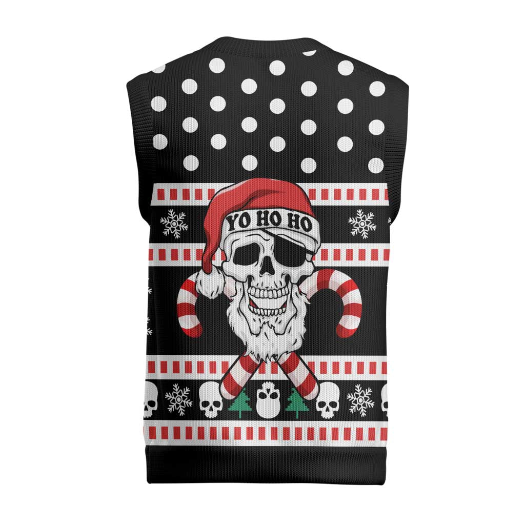 Skull Creepmas Christmas Yall Christmas Knitted V-Neck Vest Xmas Holiday Patterns - Wonder Print Shop