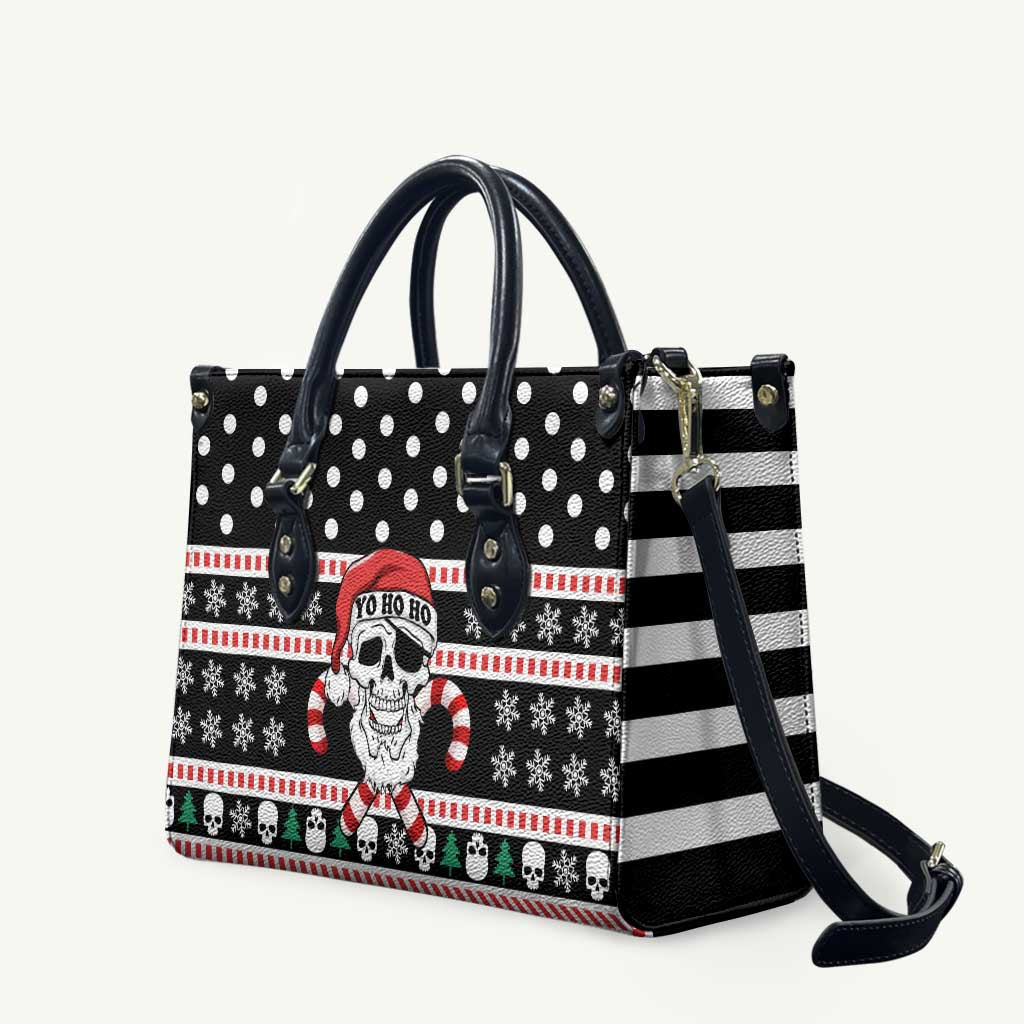Skull Creepmas Christmas Yall Christmas Leather Bag Xmas Holiday Patterns - Wonder Print Shop