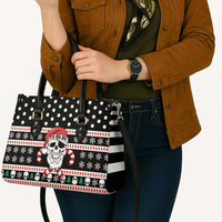 Skull Creepmas Christmas Yall Christmas Leather Bag Xmas Holiday Patterns - Wonder Print Shop