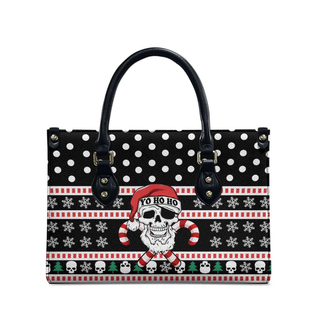 Skull Creepmas Christmas Yall Christmas Leather Bag Xmas Holiday Patterns - Wonder Print Shop
