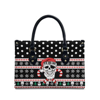 Skull Creepmas Christmas Yall Christmas Leather Bag Xmas Holiday Patterns - Wonder Print Shop