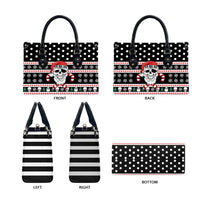 Skull Creepmas Christmas Yall Christmas Leather Bag Xmas Holiday Patterns - Wonder Print Shop