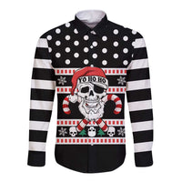 Skull Creepmas Christmas Yall Christmas Long Sleeve Button Shirt Xmas Holiday Patterns - Wonder Print Shop