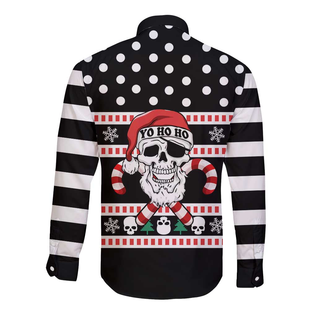 Skull Creepmas Christmas Yall Christmas Long Sleeve Button Shirt Xmas Holiday Patterns - Wonder Print Shop