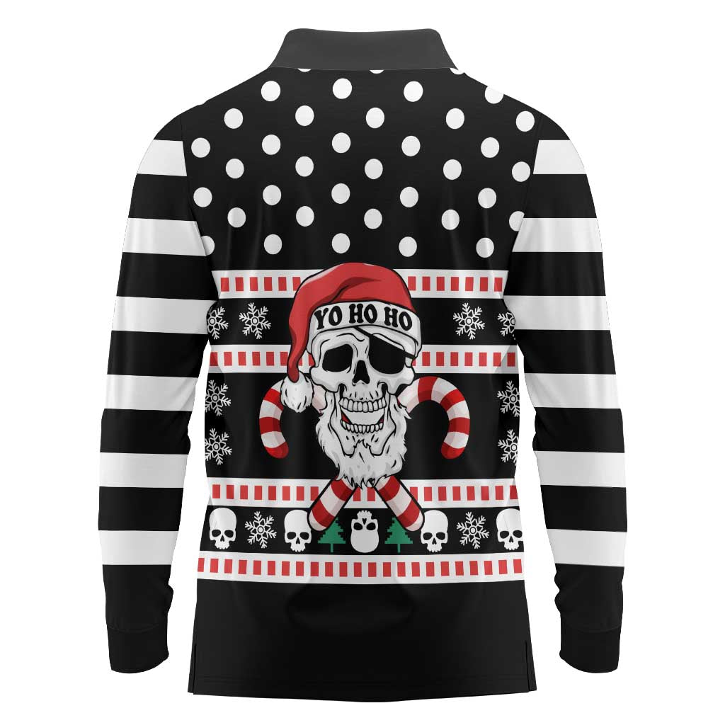 Skull Creepmas Christmas Yall Christmas Long Sleeve Polo Shirt Xmas Holiday Patterns - Wonder Print Shop