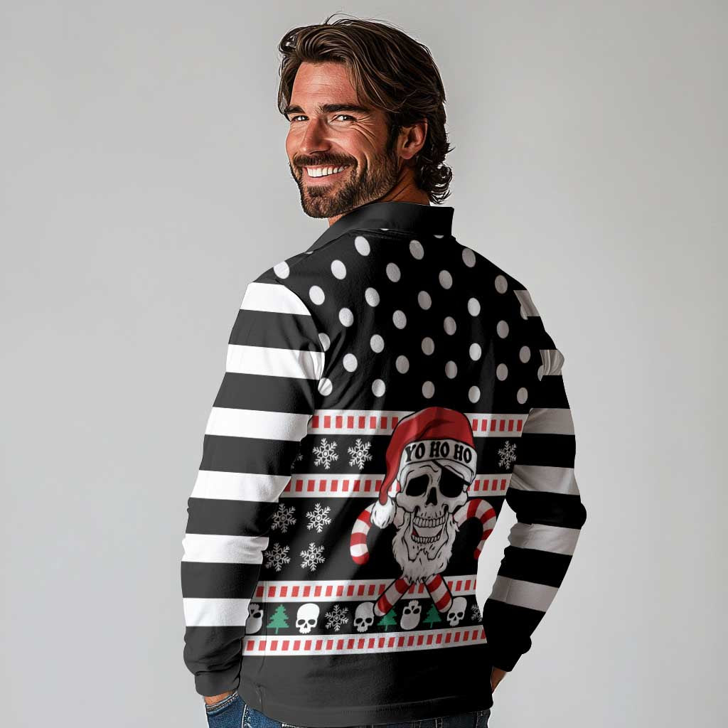 Skull Creepmas Christmas Yall Christmas Long Sleeve Polo Shirt Xmas Holiday Patterns - Wonder Print Shop