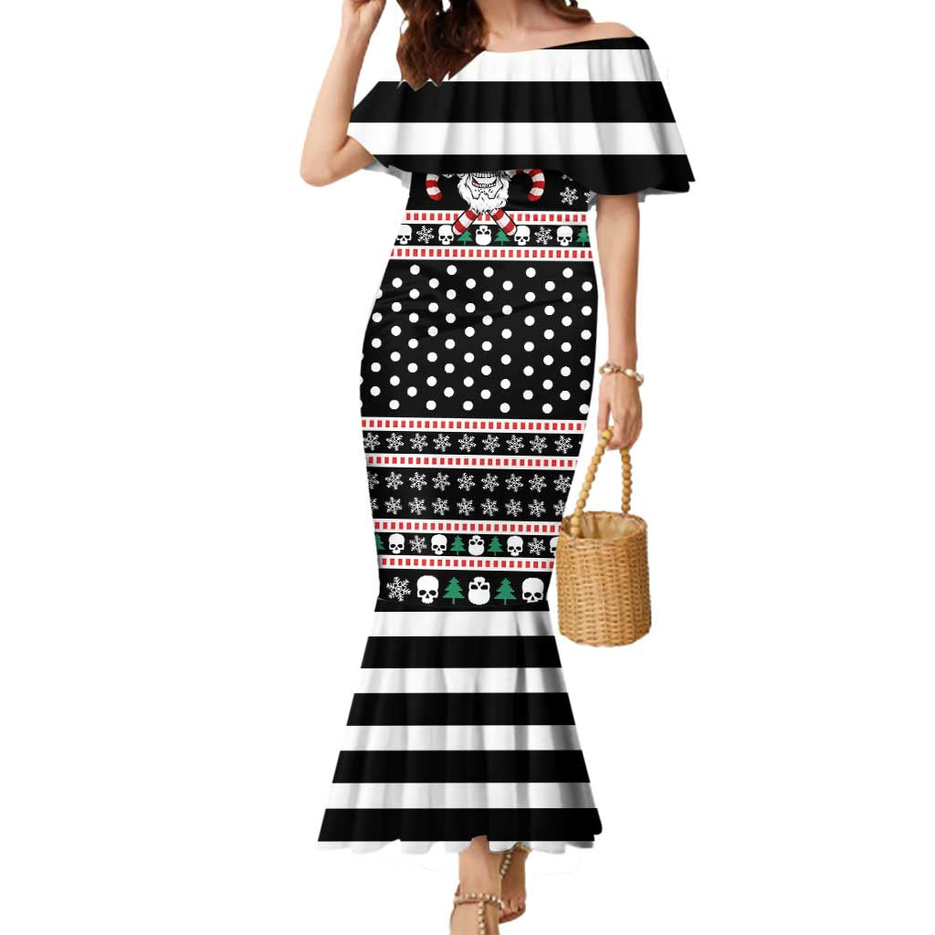 Skull Creepmas Christmas Yall Christmas Mermaid Dress Xmas Holiday Patterns - Wonder Print Shop