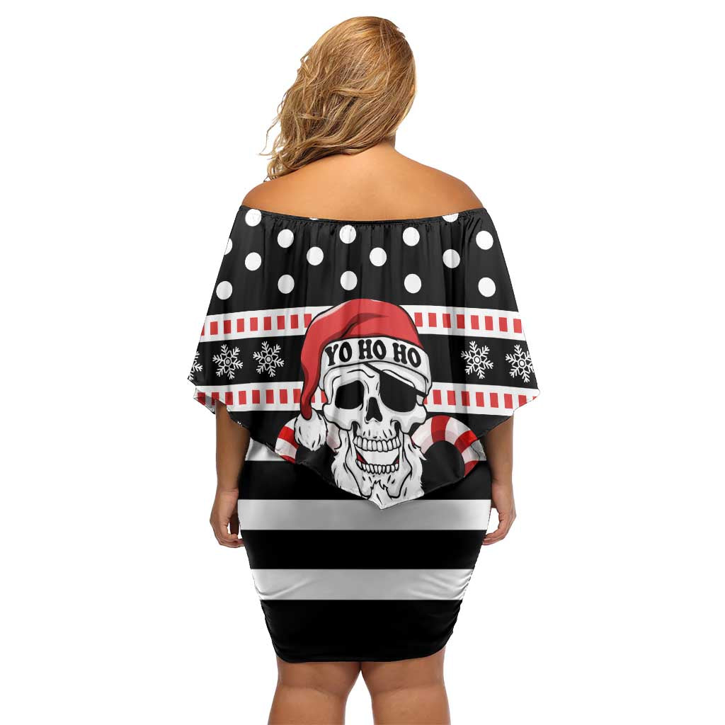 Skull Creepmas Christmas Yall Christmas Off Shoulder Short Dress Xmas Holiday Patterns - Wonder Print Shop