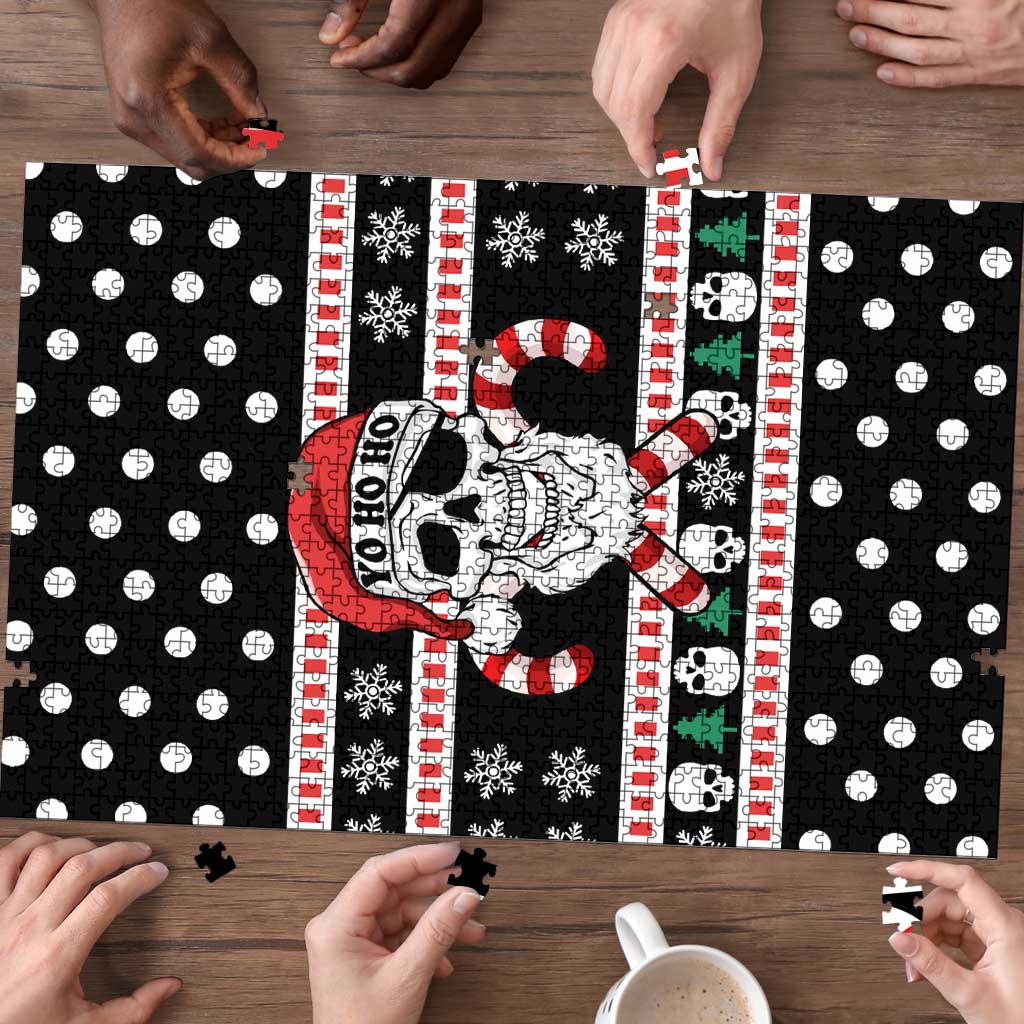 Skull Creepmas Christmas Yall Christmas Puzzle Xmas Holiday Patterns - Wonder Print Shop