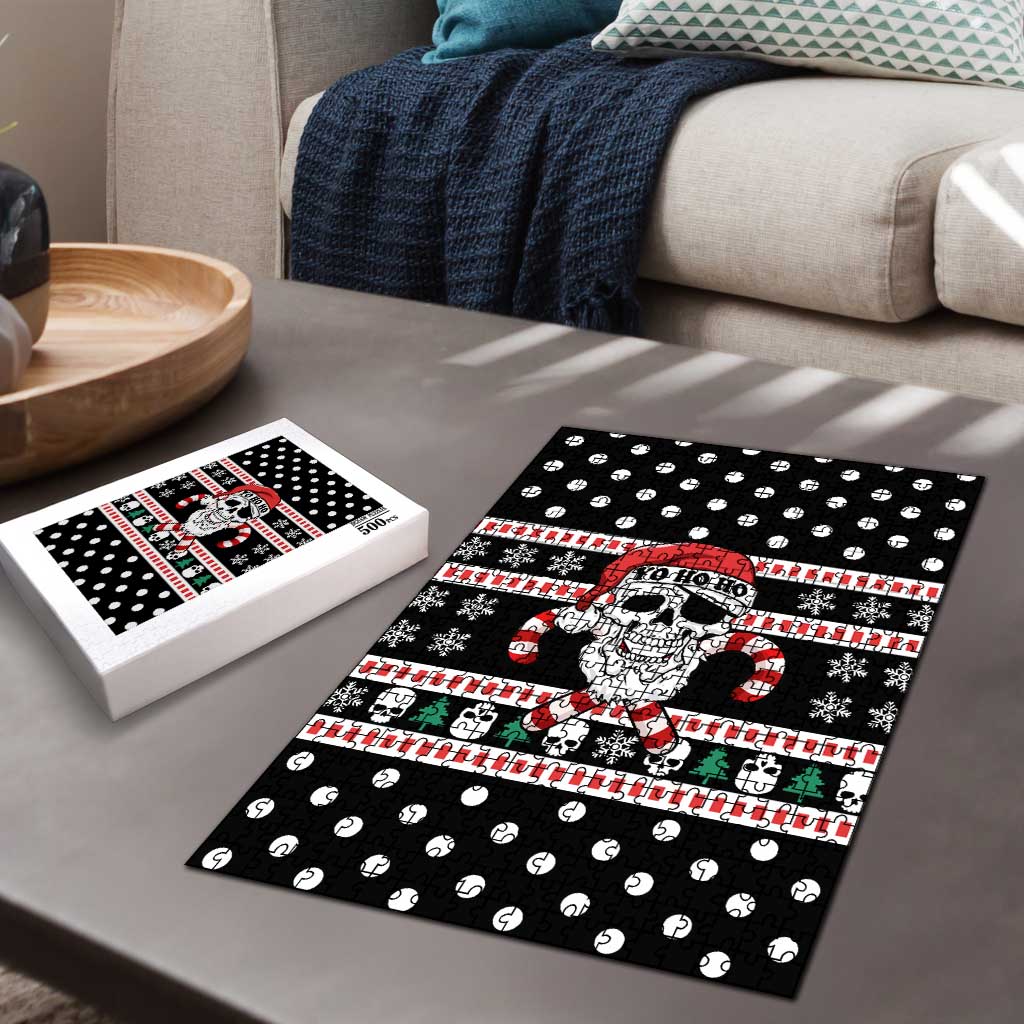 Skull Creepmas Christmas Yall Christmas Puzzle Xmas Holiday Patterns - Wonder Print Shop